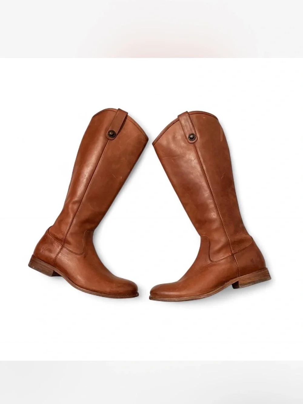 Frye Classic Tall Brown full zipper Leather Women's Boots